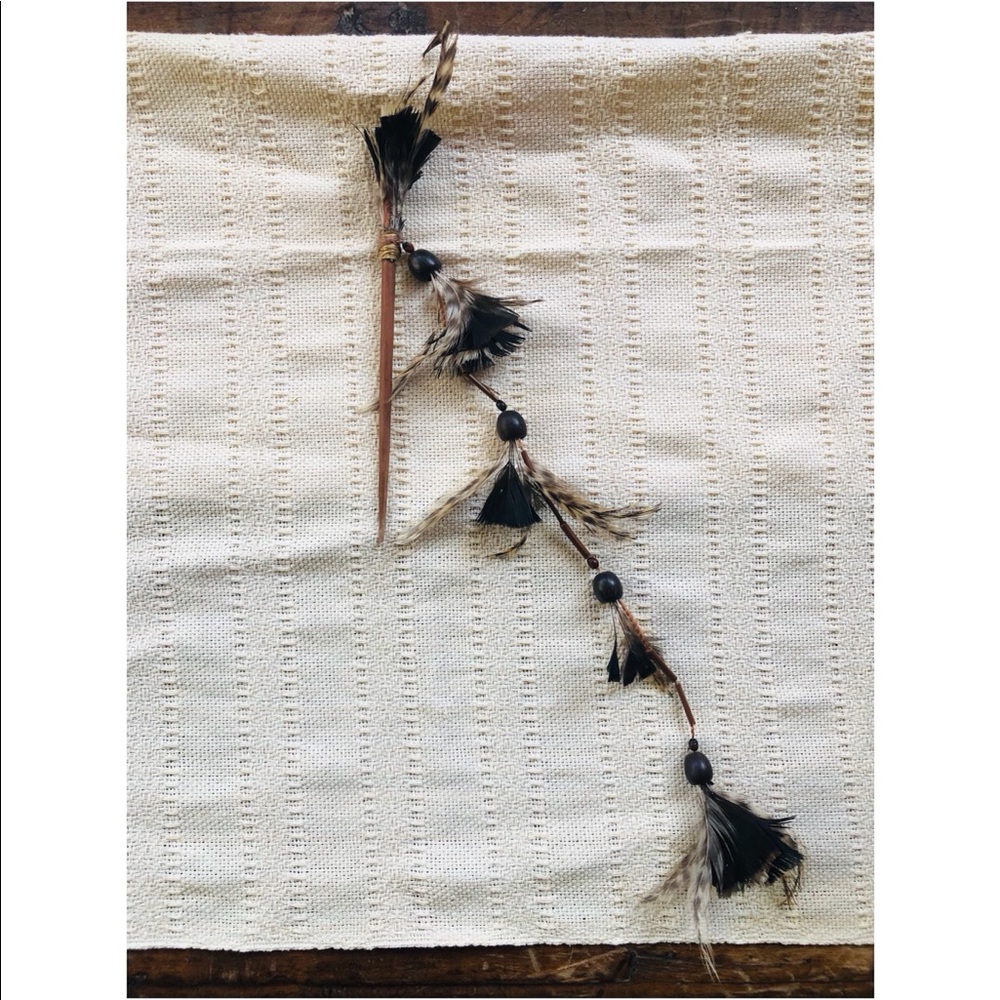 Hand Made Feather Hair Stick